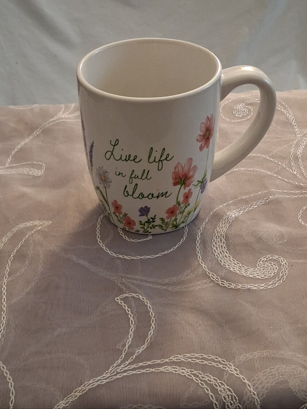 Royal Norfolk "Live Life In Fill Bloom" Coffee/Tea/Hot Chocolate Mug